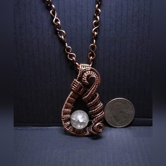 Handcrafted Cracked Quartz Necklace OOAK - Picture 9 of 13